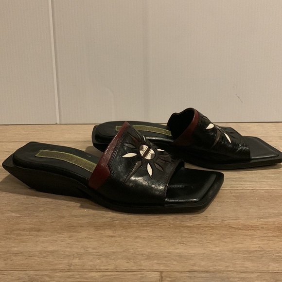 goffredo fantini Shoes - 𝅺MATERIA Prima by Goffredo Fantini Leather Block Heel Sandals size 35.5